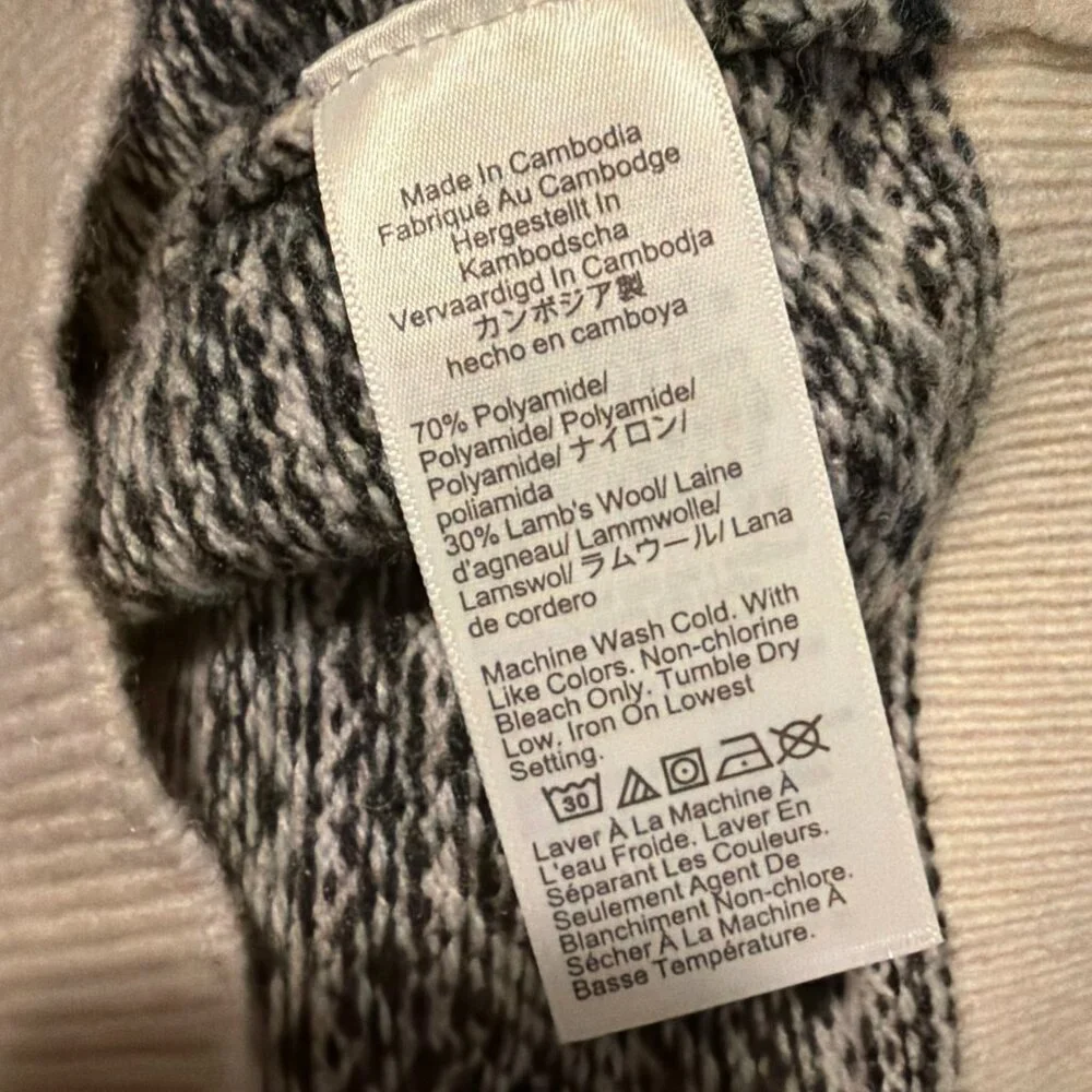 J. Crew Long Sleeve Crew Neck Fair Isle Lamb Wool Blend Sweater Men's Size M